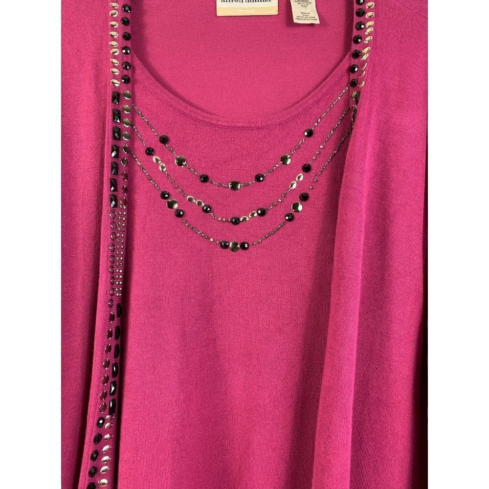 Alfred Dunner Women's Dancing Berry Top - Picture 3 of 7